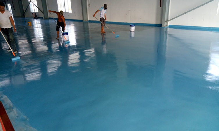 Thi công sơn sàn epoxy