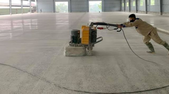 Thi Công Đánh Bóng Mài Sàn Bê Tông Nền Nhà Xưởng