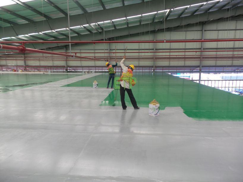 quy trình sơn sân epoxy