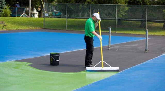 Quy Trình Thi Công Sơn Sân Tennis Tiêu Chuẩn