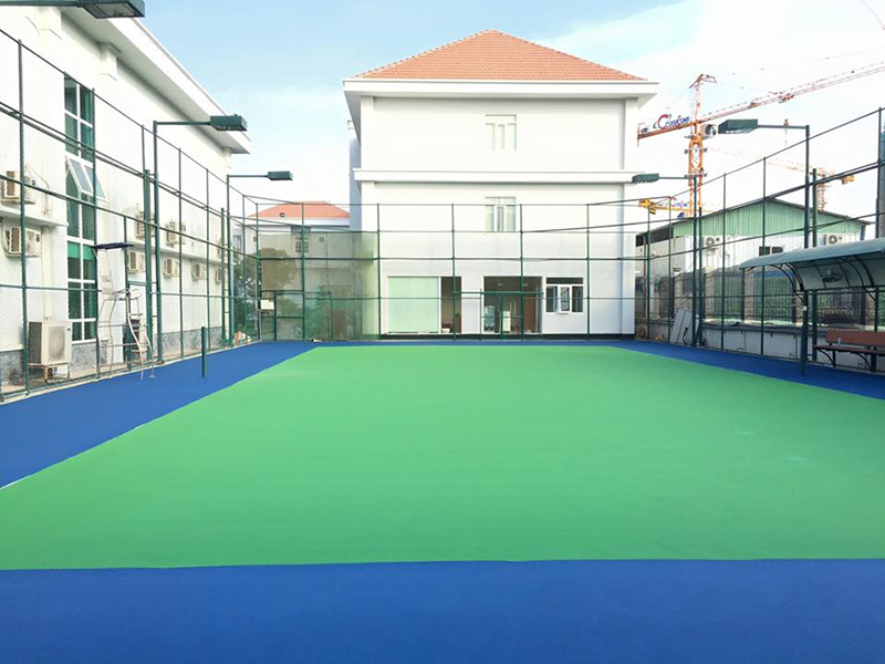 thi công sân tennis cầu lông