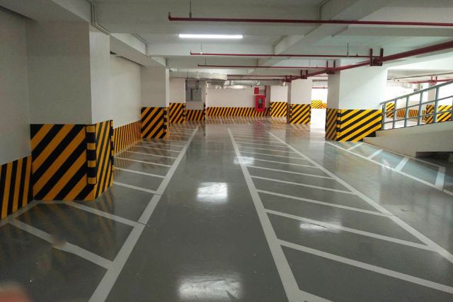 Thi công sơn kẻ vạch cho bãi đỗ xe