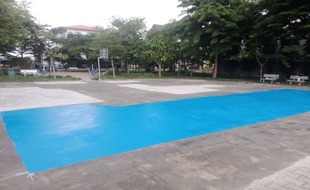 Thi Công Lớp Sơn Lót Sân Cầu Lông