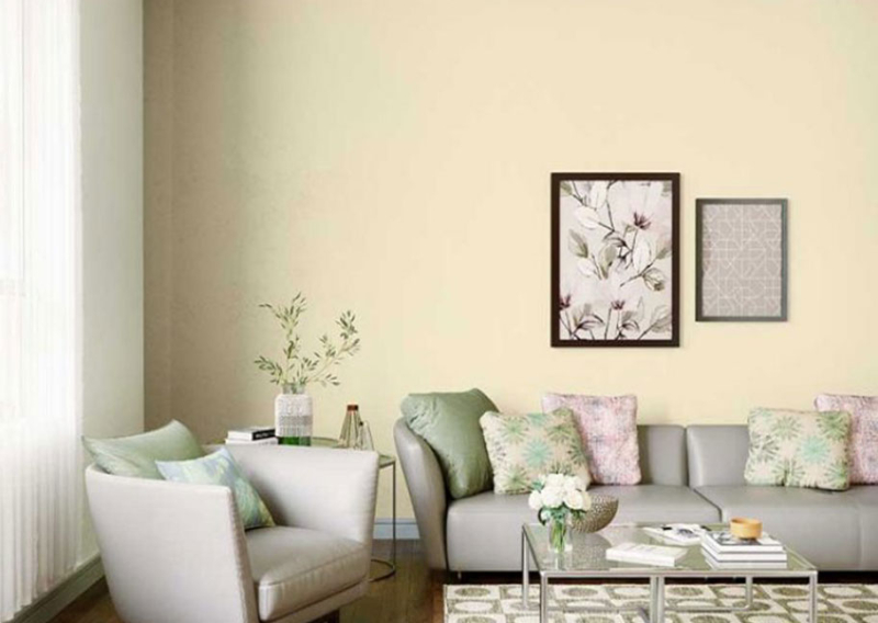 Cách phối tranh với tường be, kem